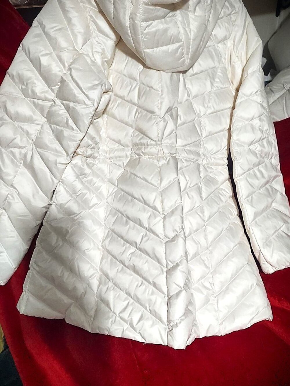 NWOT Gallery Puffer Coat - Mid Length - Size M - White - Picture 7 of 7